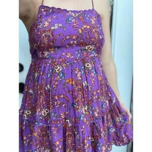 UO Urban Outfitters Purple Floral Babydoll Dress